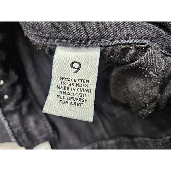 (3/$35) Vintage Almost Famous Size 9 Pockets Distressed Black Denim Jeans - Picture 5 of 11